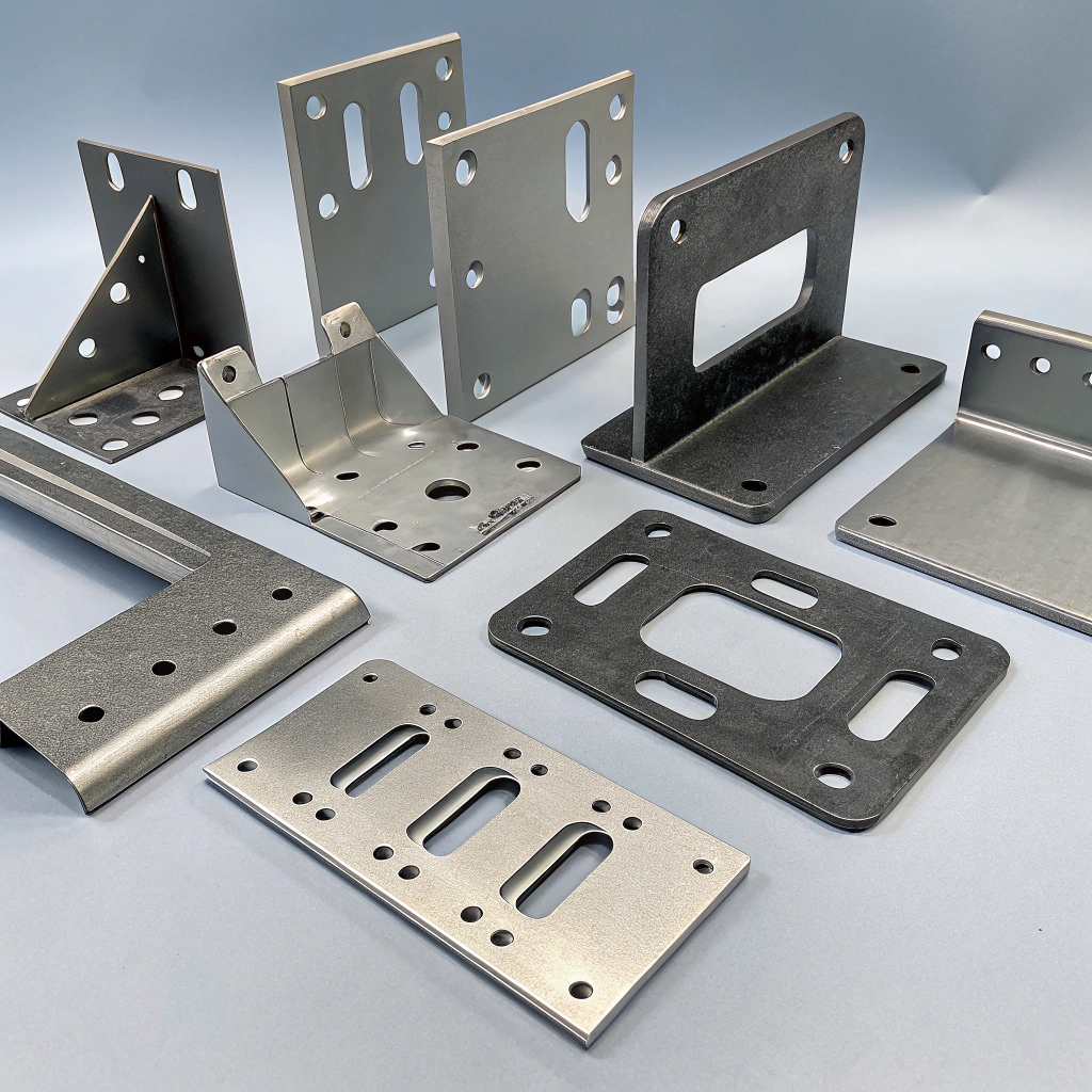 Finished sheet metal components arranged for inspection
